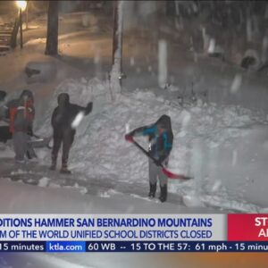 San Bernardino Mountain buried in heavy snow