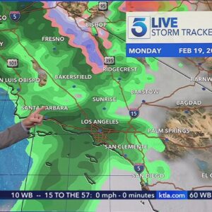 Storm moves into Southern California, bringing heavy rain to some areas
