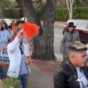 Teachers march in Santa Barbara