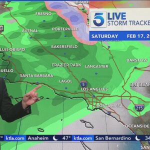 Weekend storm headed to Southern Calfiornia