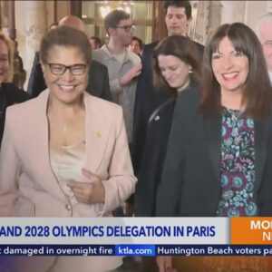 L.A. Mayor Karen Bass and the 2028 Olympics delegation welcomed in Paris