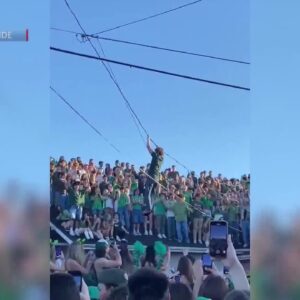 Thousands of college students fill streets in San Luis Obispo over St Patrick’s Day Weekend