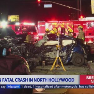 1 dead, 1 hospitalized after violent crash in North Hollywood 