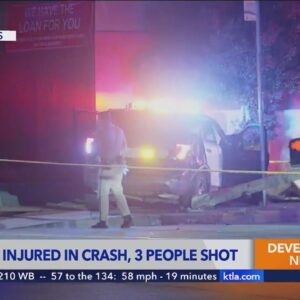 3 deputies injured in crash while responding to shooting in East L.A.