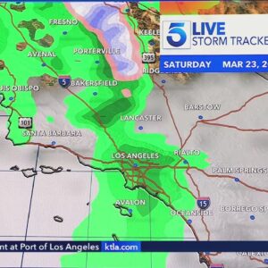 Chance of weekend rain in forecast for Southern California