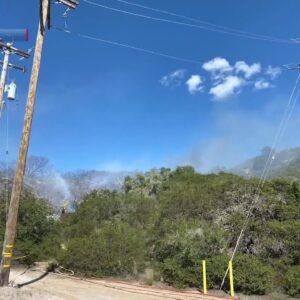 First responders tend to vegetation fire in Lompoc