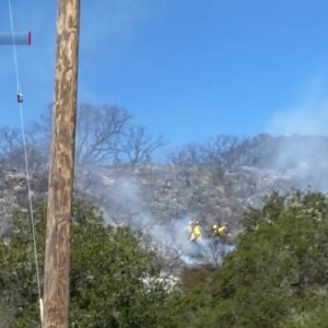 First responders tend to vegetation fire in Lompoc