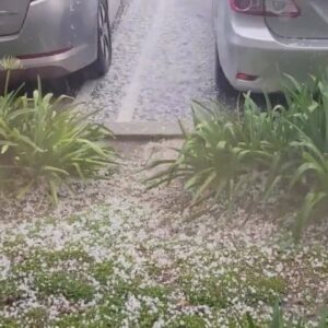 Intense hail hits the San Fernando Valley