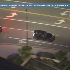 L.A. police pursue stolen vehicle suspect