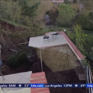 Massive landslide damages homes in the San Fernando Valley