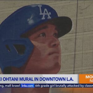 Mural of Dodgers slugger a hit in Little Tokyo
