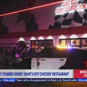 Police searching for suspect after deadly stabbing at SoCal Dave’s Hot Chicken restaurant 