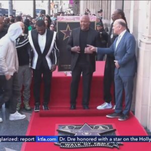 Rap mogul Dr. Dre honored with star on Hollywood Walk of fame