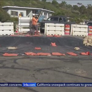 Crews scramble to repair damaged roads in Rancho Palos Verdes ahead of storm