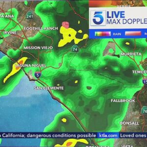 Showers continue throughout Southern California on Sunday morning
