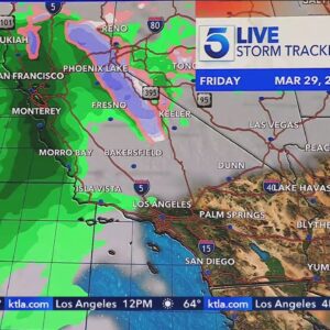 Southern California expecting rainy, wet weather over Easter Weekend