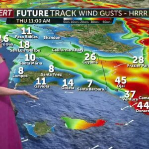 Strong Santa Ana winds continue Thursday