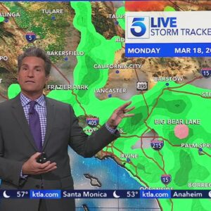 Thunderstorms could bring tropical feel to Southern California Monday