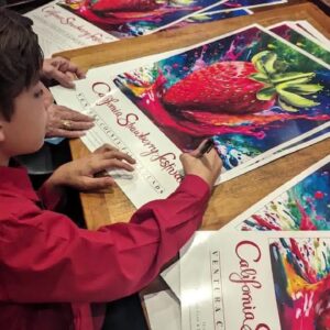 California Strawberry Poster creator hopes to inspire other kids to use technology