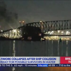 Video shows cargo ship collided with Baltimore bridge, causing collapse