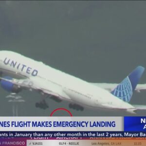Video shows United Airlines flight lose tire during takeoff