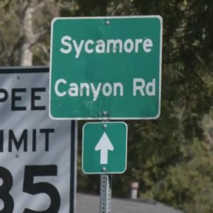 Two miles of Sycamore Canyon Road closed Monday morning due to mudslide