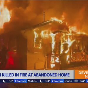 1 dead after massive fire at abandoned Santa Ana home