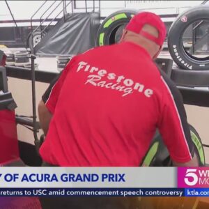 Racers, pit crew prepare for final day of Acura Grand Prix in Long Beach