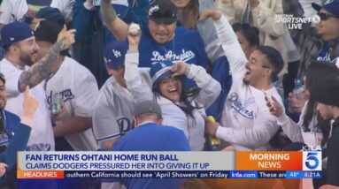 Controversy surrounds Ohtani's 1st Dodgers home run