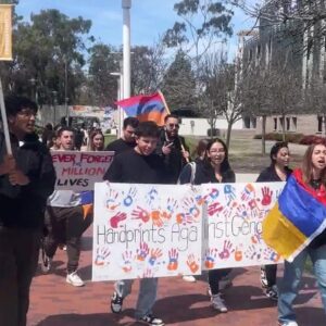Armenian students host an on campus commemoration of the Armenian Genocide at UCSB