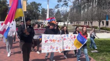 Armenian students host an on campus commemoration of the Armenian Genocide at UCSB
