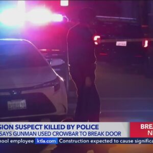 Armed home invasion suspect killed by police after standoff in Long Beach 