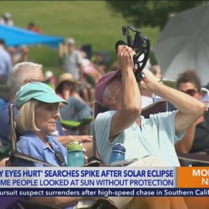 Google searches for ‘Eyes Hurt’ spike during total solar eclipse