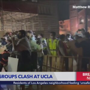 Groups clash over pro-Palestinian barrier blocking access to UCLA