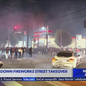 LAPD shuts down fireworks street takeover
