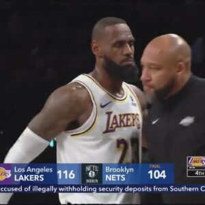 LeBron James scores 40 points to lead Lakers to win over Nets