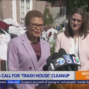 Mayor Bass says cleanup of Los Angeles 'trash house' will begin 'today'