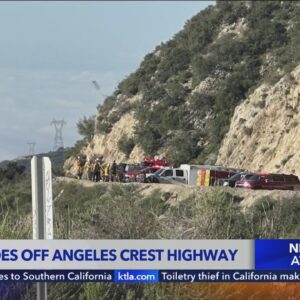 Car plummets 400 feet after possible motorist dispute on Angeles Crest Highway