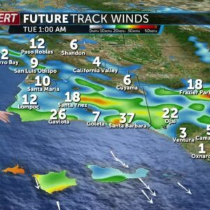 Offshore winds warm temperatures Monday