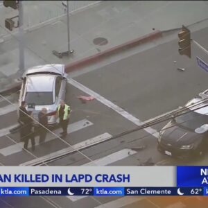 Pedestrian killed in LAPD crash