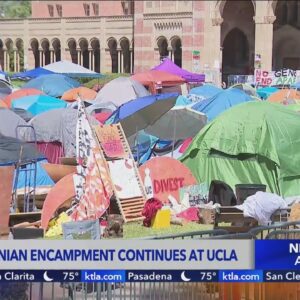 Pro-Palestinian encampment continues at UCLA