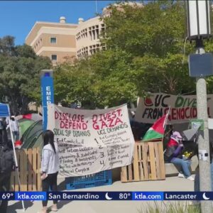 Protest encampment crops up at UC Irvine