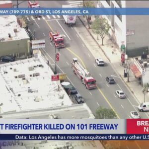 Procession for LAFD recruit firefighter killed on 101 Freeway in Studio City
