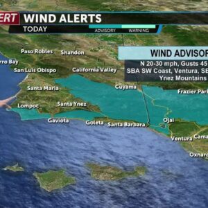 Strong winds Monday morning, a calm & pleasant afternoon