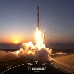 Successful sunset SpaceX Falcon 9 launch