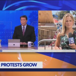 Tensions high as pro-Palestinian protest encampment grows at UCLA