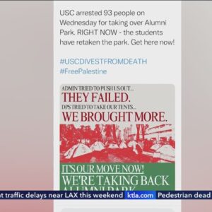 LAPD issues city-wide tactical alert due as pro-Palestinian protests continue at USC