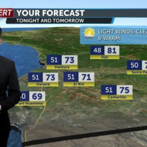 Warm and sunny conditions continue Thursday