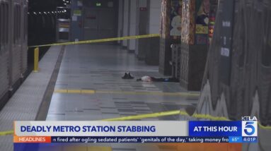 Woman dies after being stabbed in throat at Los Angeles Metro station
