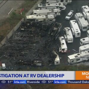 14 RVs burned in fire at popular Southern California dealership